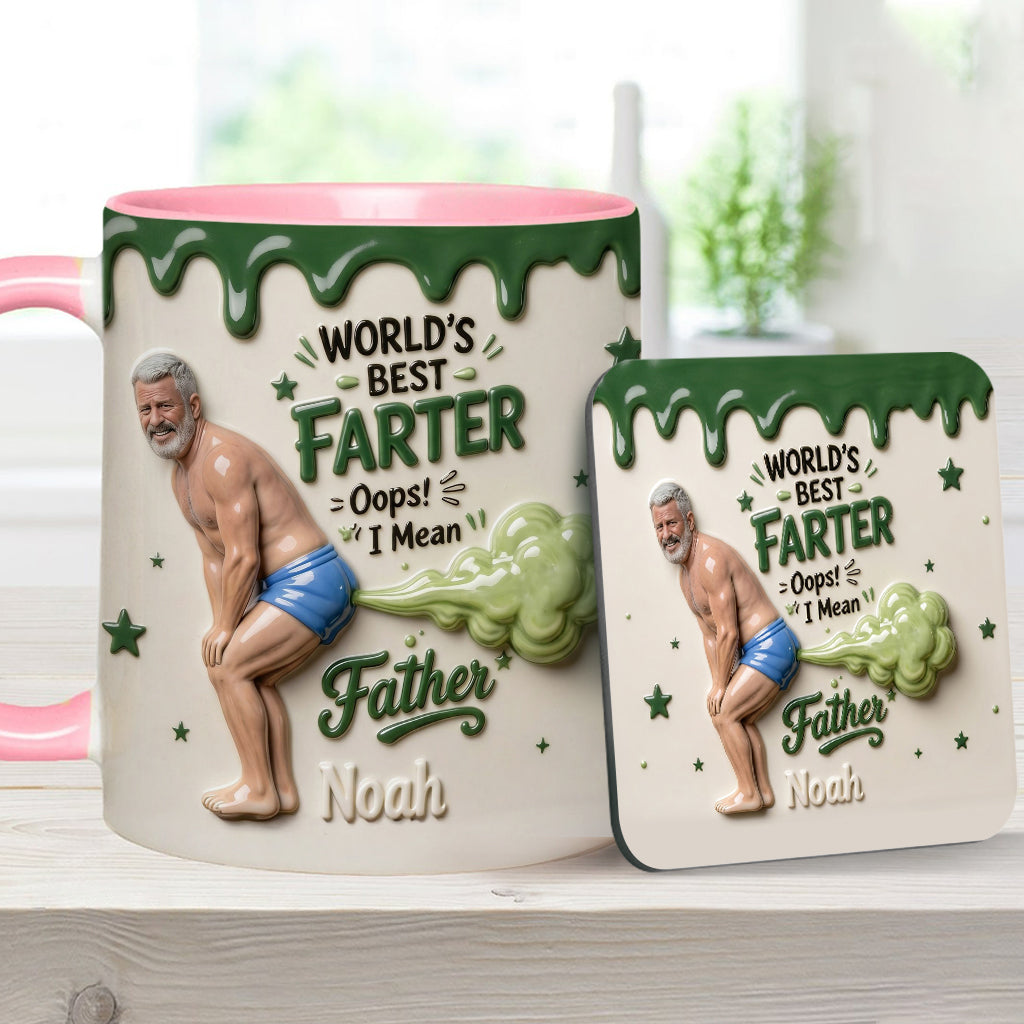 Best Farter Ever - Personalized Father Accent Mug & Coaster