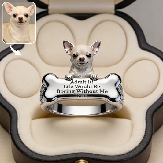 Forever Love Pet - Personalized Dog Adjustable Shaped Ring
