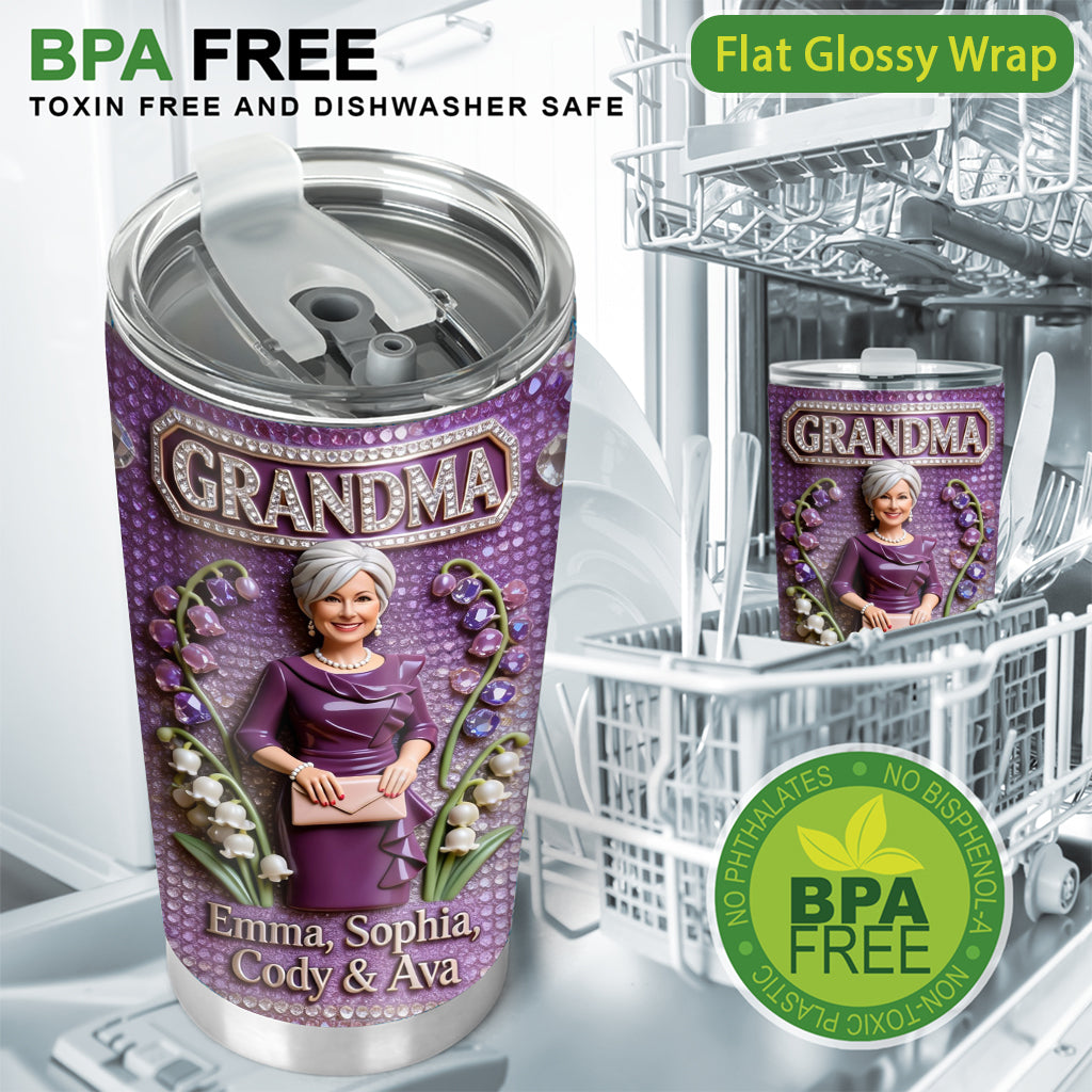 Custom Any Photo, Any Title - Personalized Grandma Tumbler