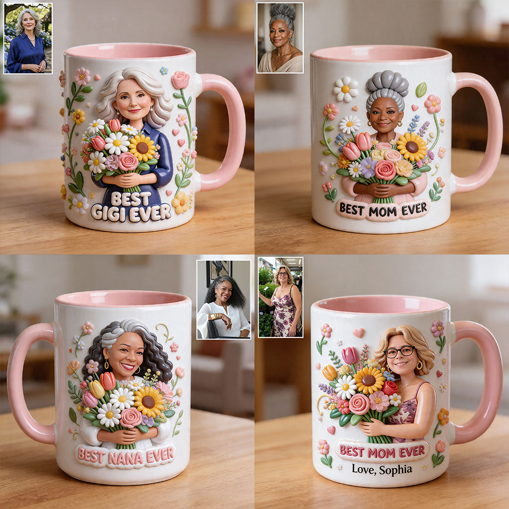 Custom Any Photo - Personalized Mother Accent Mug & Coaster