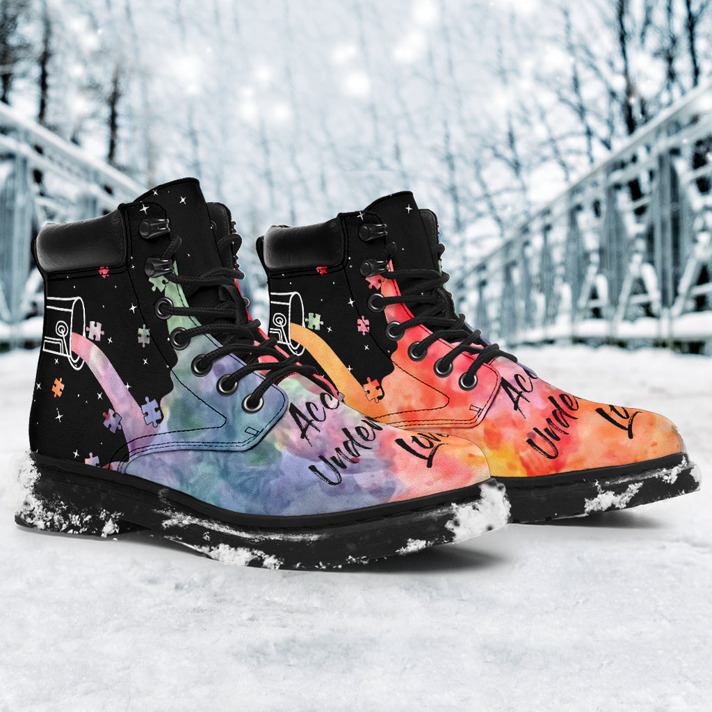 Accept Understand Love Autism Awareness All Season Boots 0622