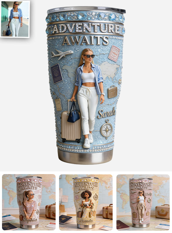 Custom Any Photo - Personalized Travelling Tumbler