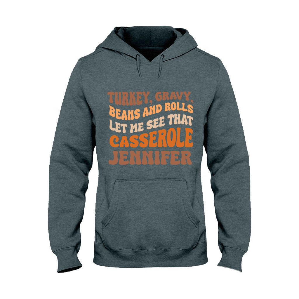 Let Me See That Casserole - Personalized Thanksgiving T-shirt And Hoodie