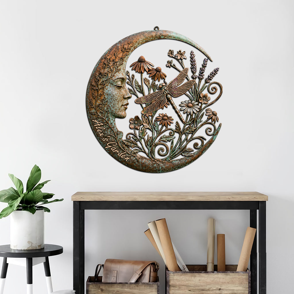 Garden Moon - Personalized Gardening Cut Metal Sign