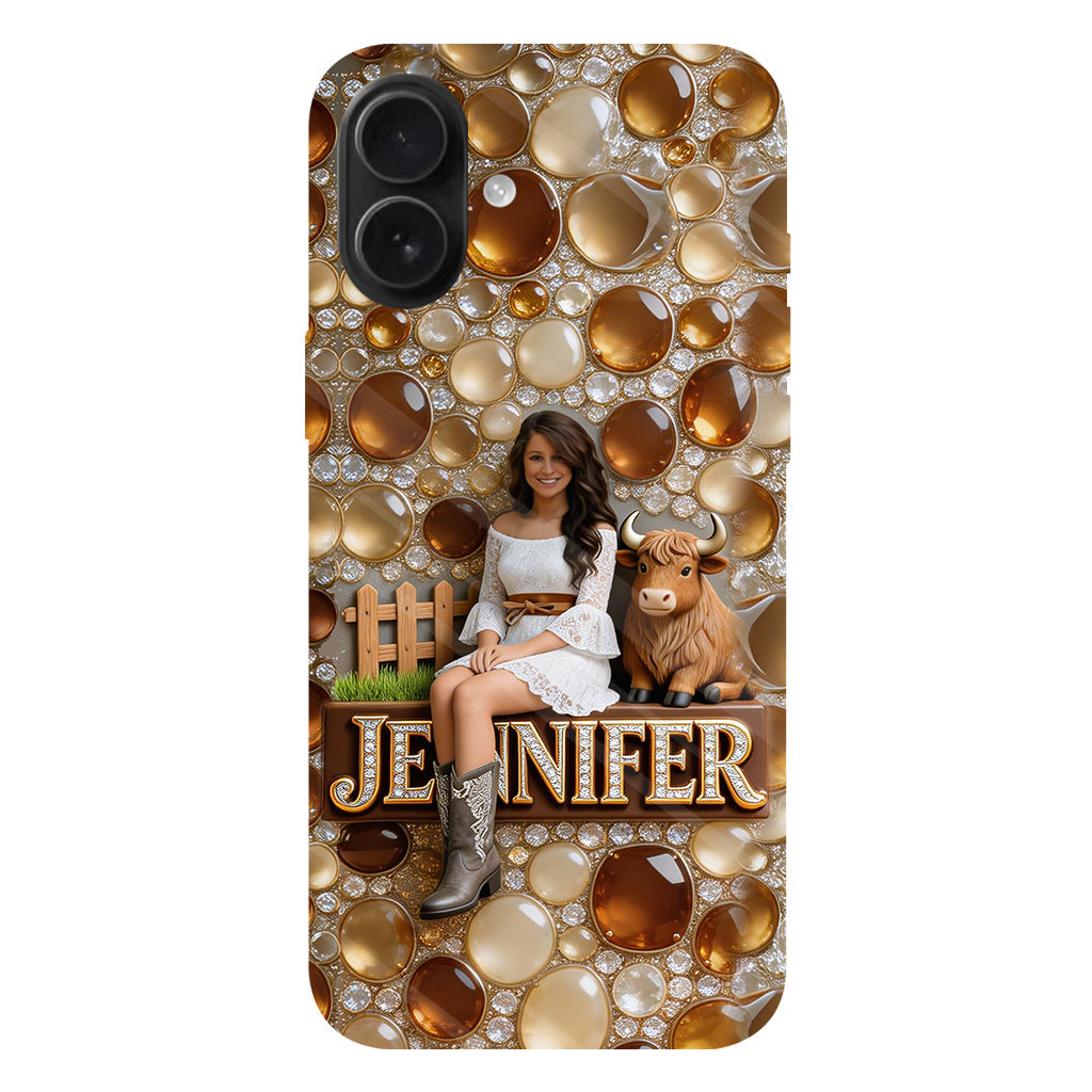 Just A Girl Who Loves Highland Cows - Personalized Highland Cow Full Print Phone Case