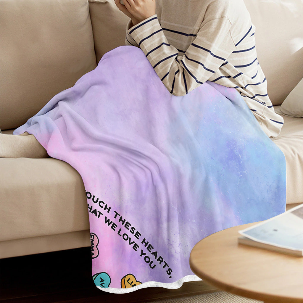 Grandma's Sweat Hearts - Personalized Valentine Grandma Blanket