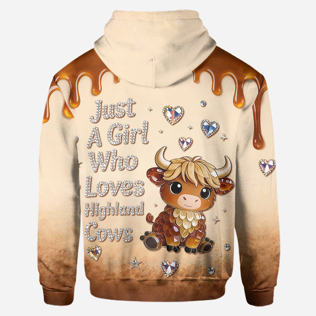 Just A Girl Who Loves Highland Cows - Personalized Highland Cow Hoodie and Leggings