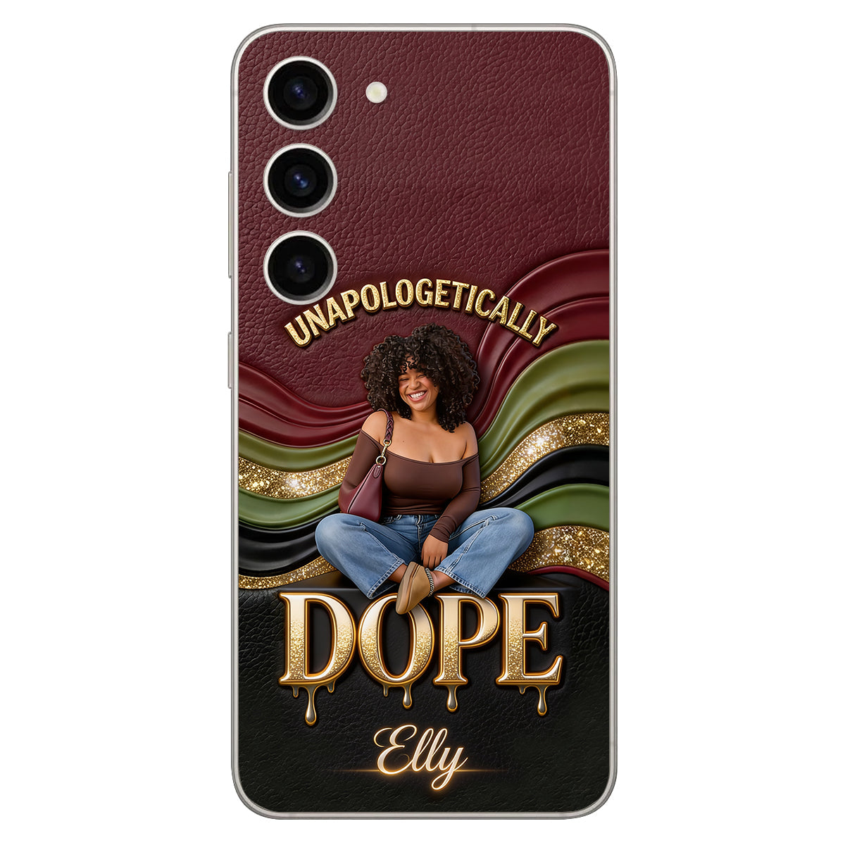 Happy Juneteeth, Black History, Black Pride - Personalized African American 3D Embossed Leather Phone Case