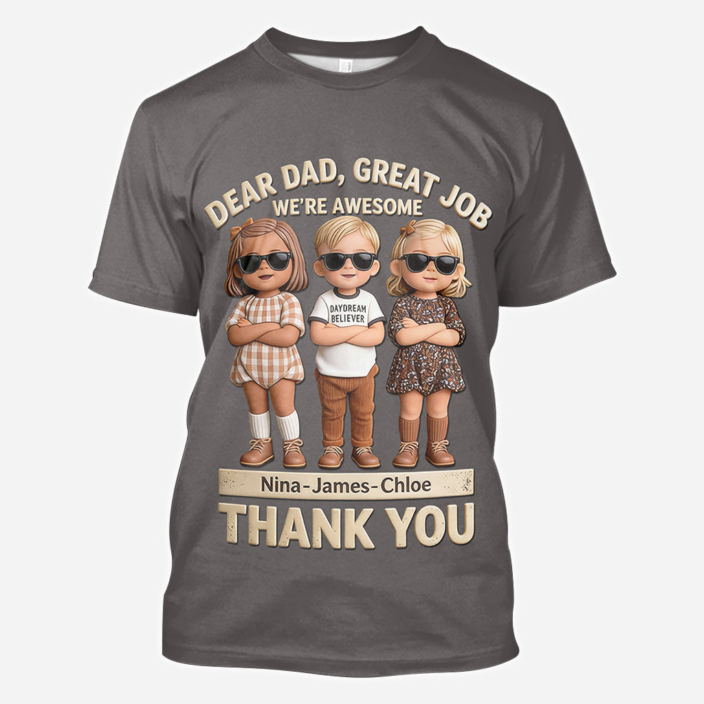 Great Job Dad - Personalized Father All Over Shirt