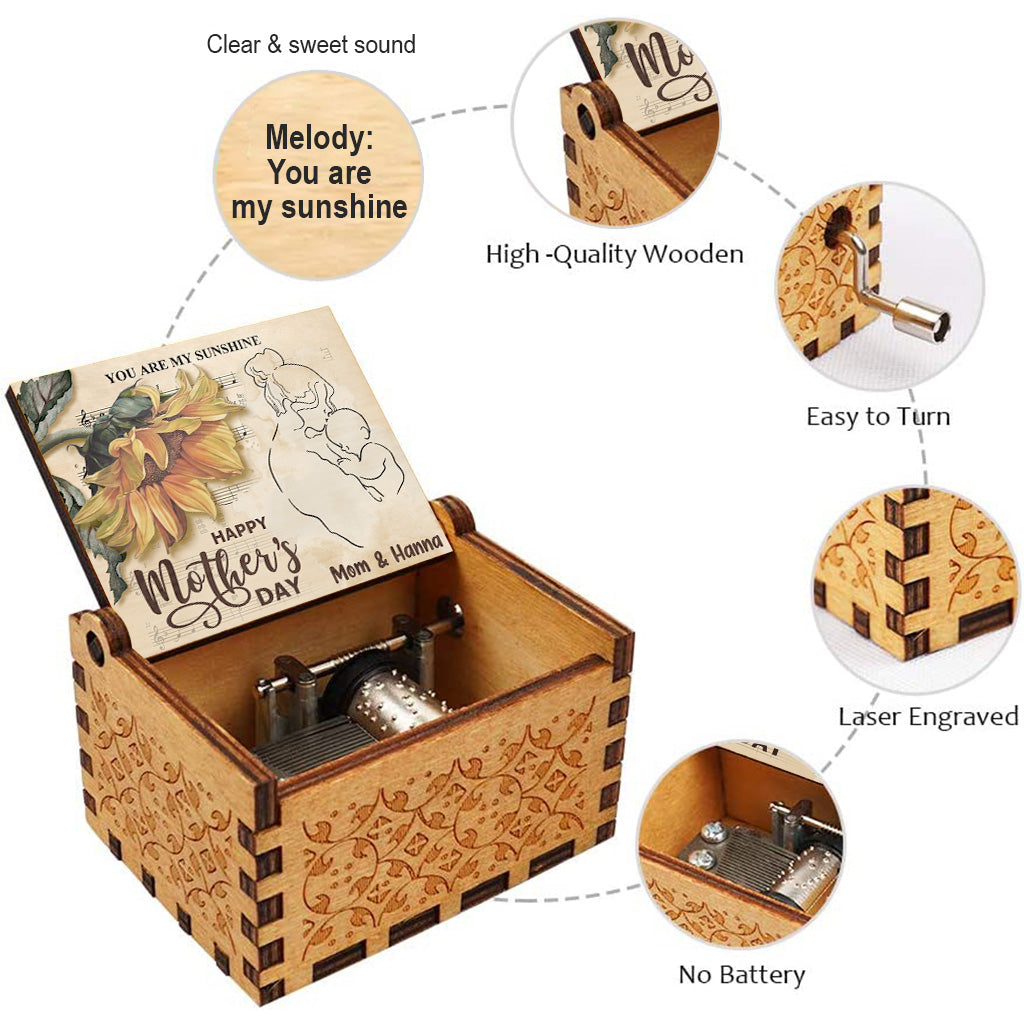 My Only Sunshine - Personalized Mother's Day Mother Hand Crank Music Box
