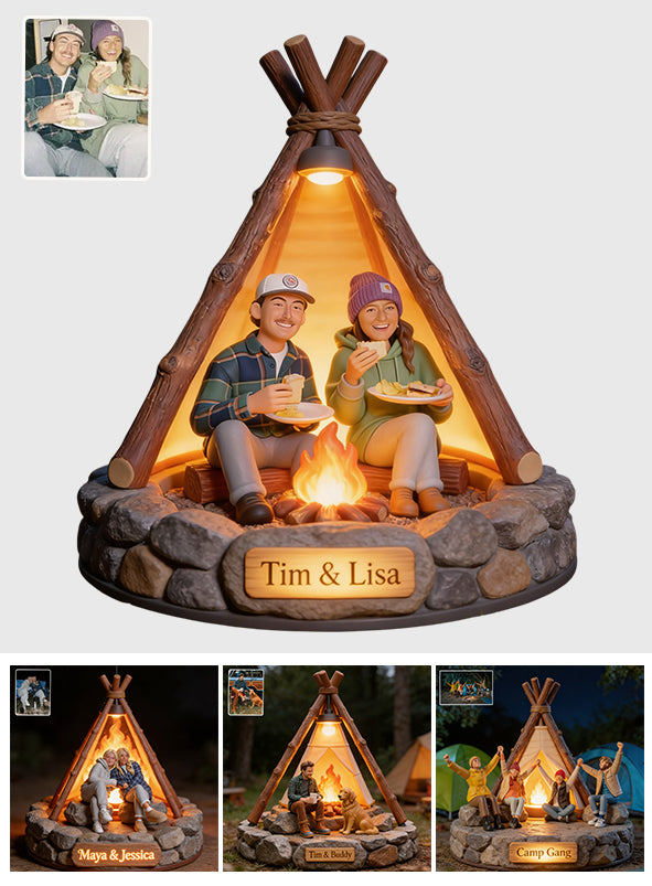 Campsite Lamp - Personalized Camping Solar Acrylic Light