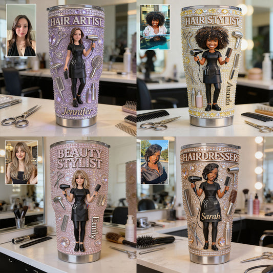 Custom Any Photo - Personalized Hairdresser Tumbler