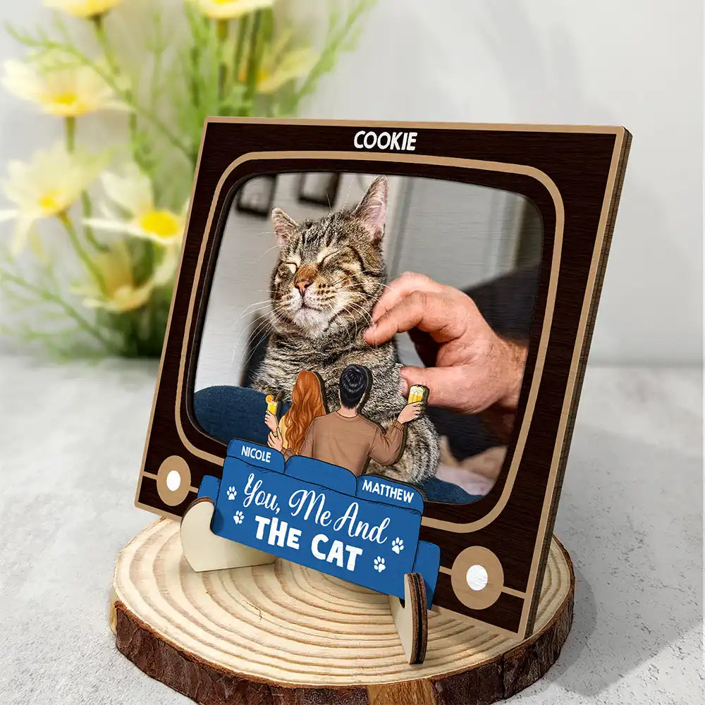 2-Layer Wooden Plaque - Celebrate Moments with You, Me, and the Dog