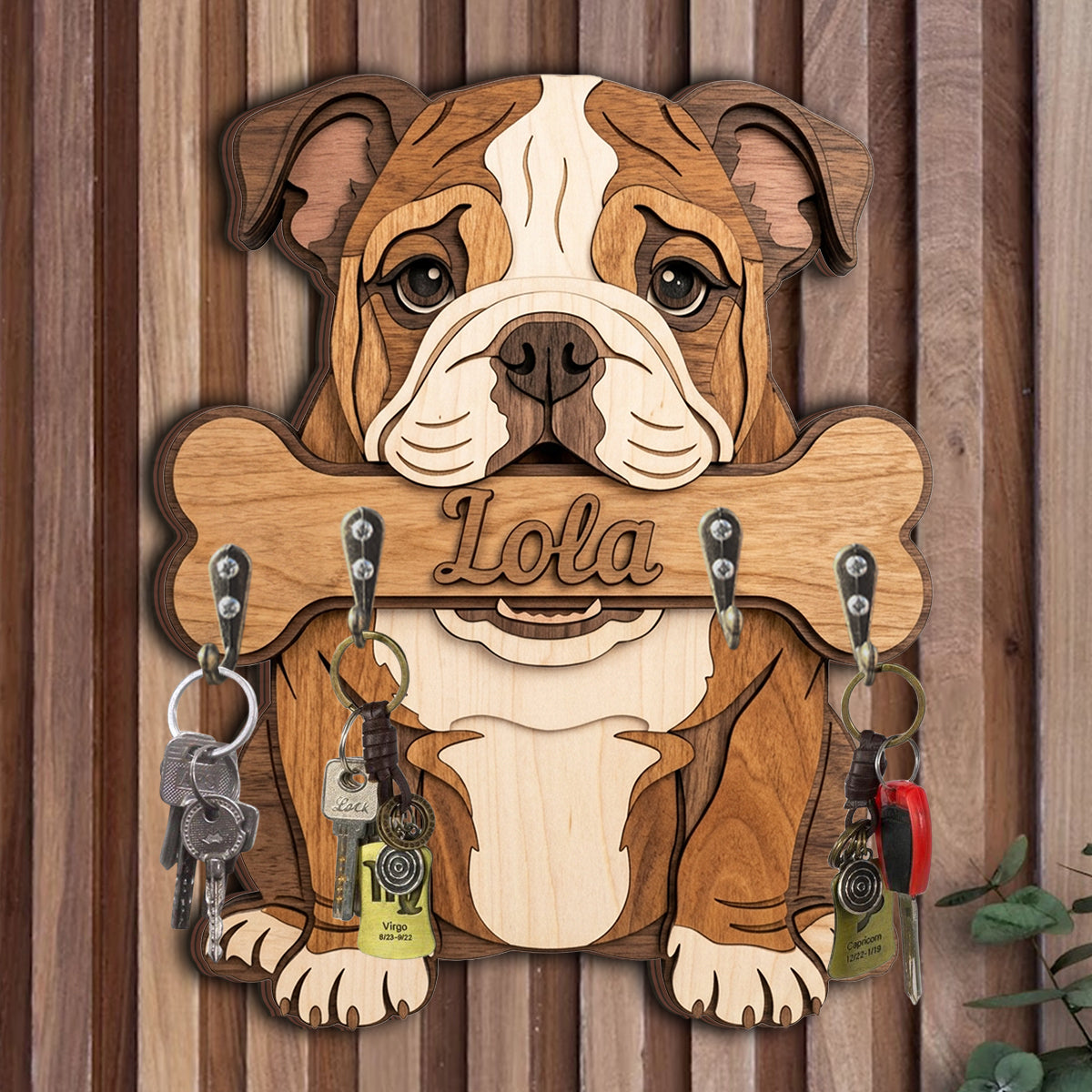 Funny Pet Keyrack - Personalized Dog Custom Shaped Hanging Rack