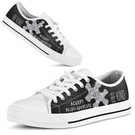 Accept Adapt Advocate Autism Awareness Low Top Shoes 0622