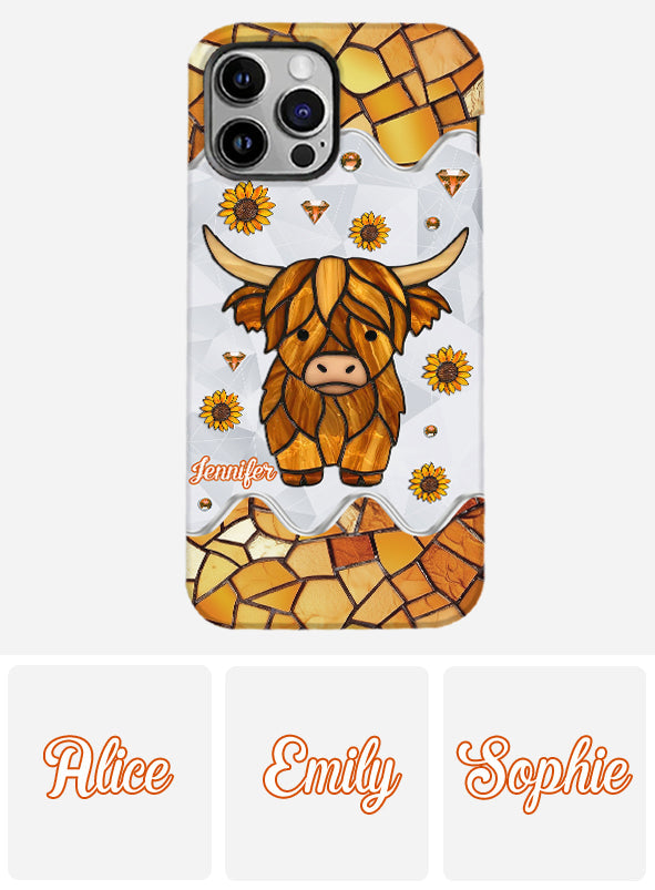 Adorable Highland Cow - Personalized Highland Cow Full Print Phone Case
