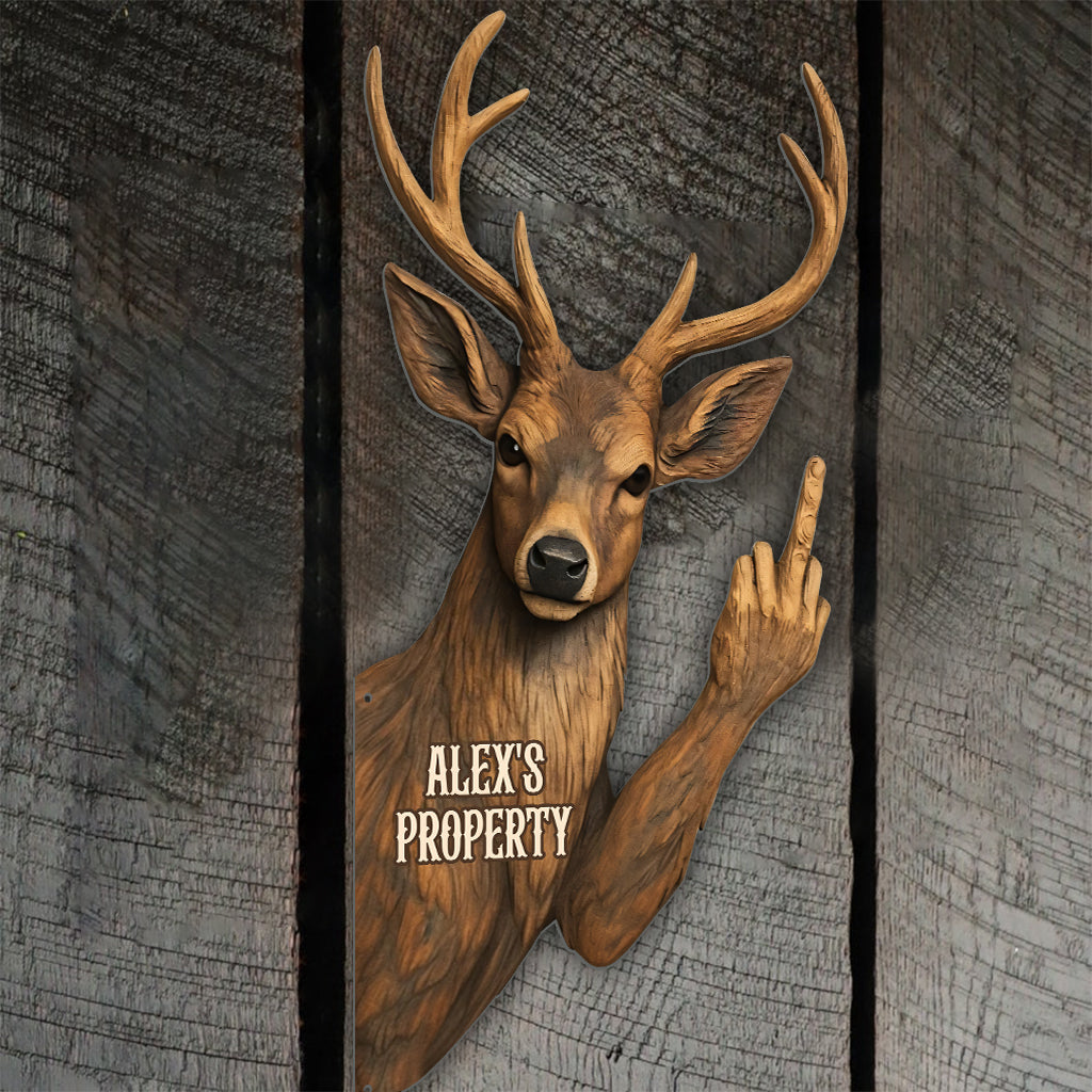 Keep Out Of Hunter's Property - Personalized Hunting Cut Metal Sign
