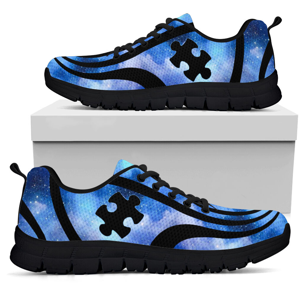 Galaxy Puzzle Piece Autism Awareness Sneakers 0622
