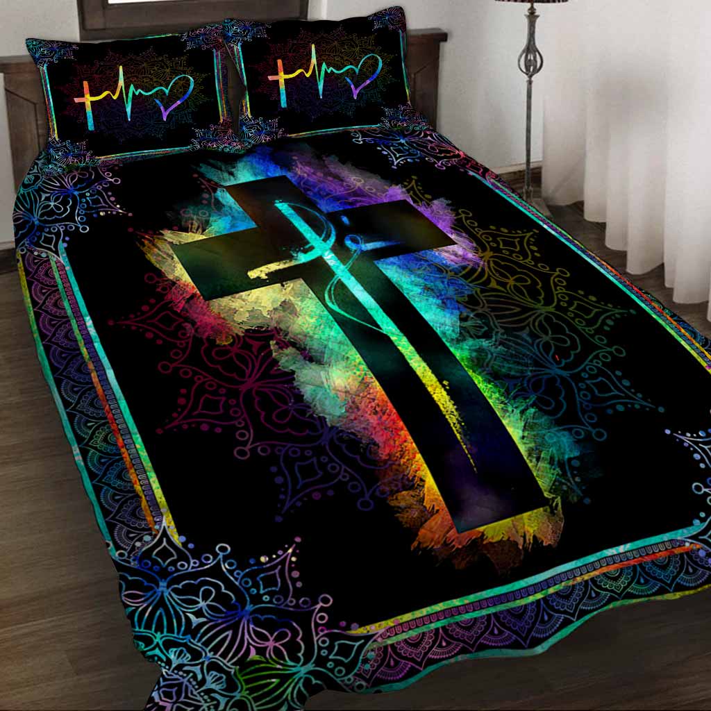 Faith Hope Love - God Quilt Bed Set