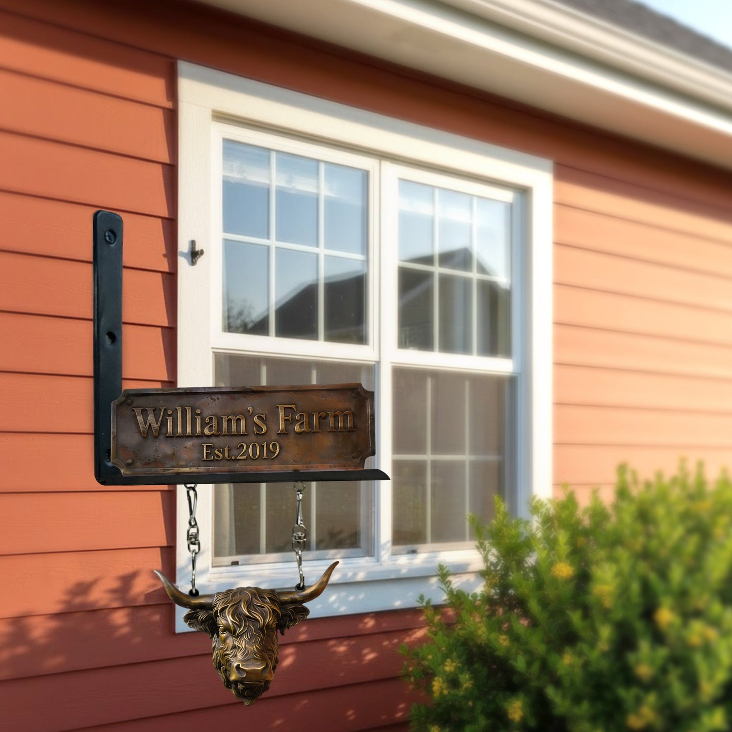 Highland Heritage Sign - Personalized Highland Cow Wooden Wall Mount Sign
