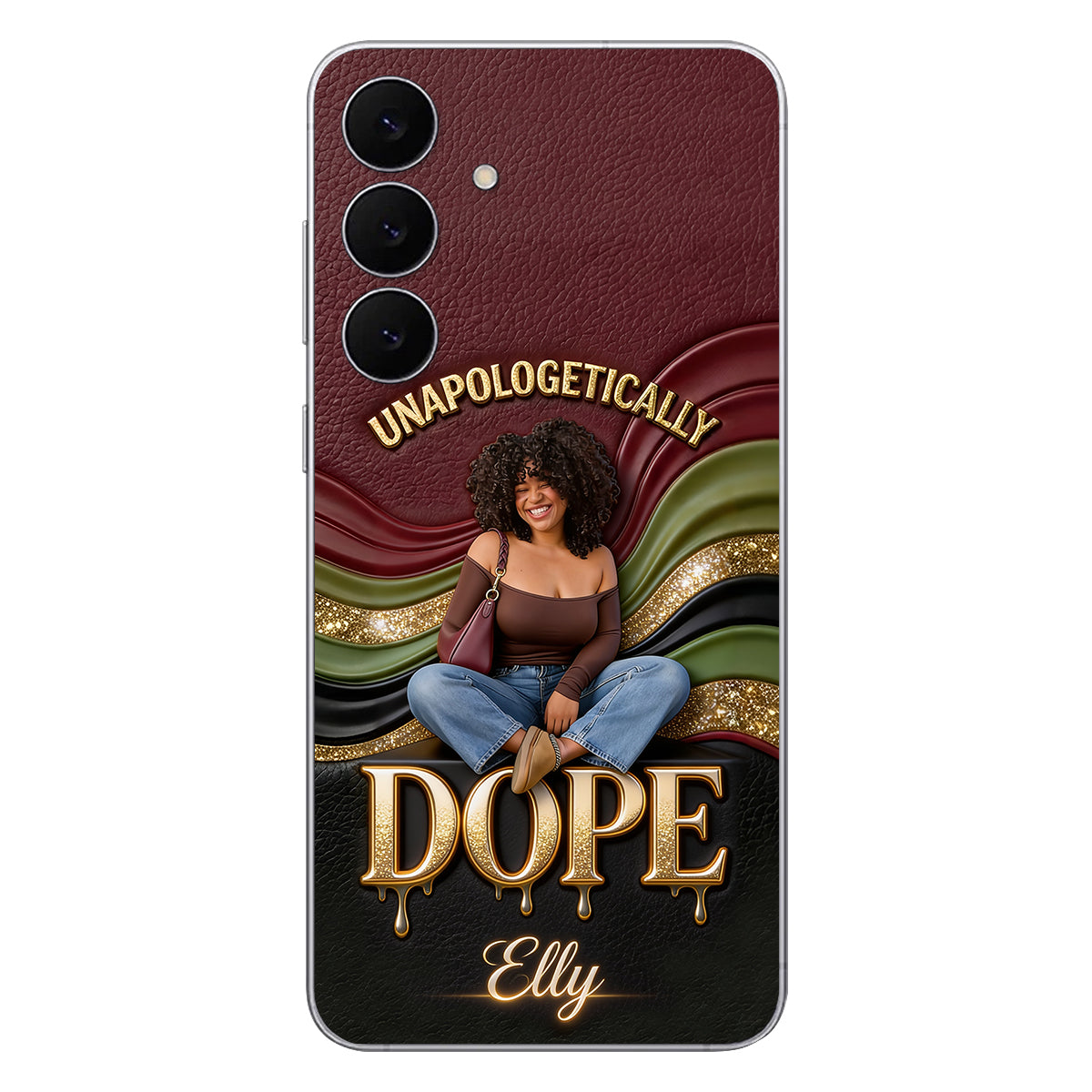 Happy Juneteeth, Black History, Black Pride - Personalized African American 3D Embossed Leather Phone Case