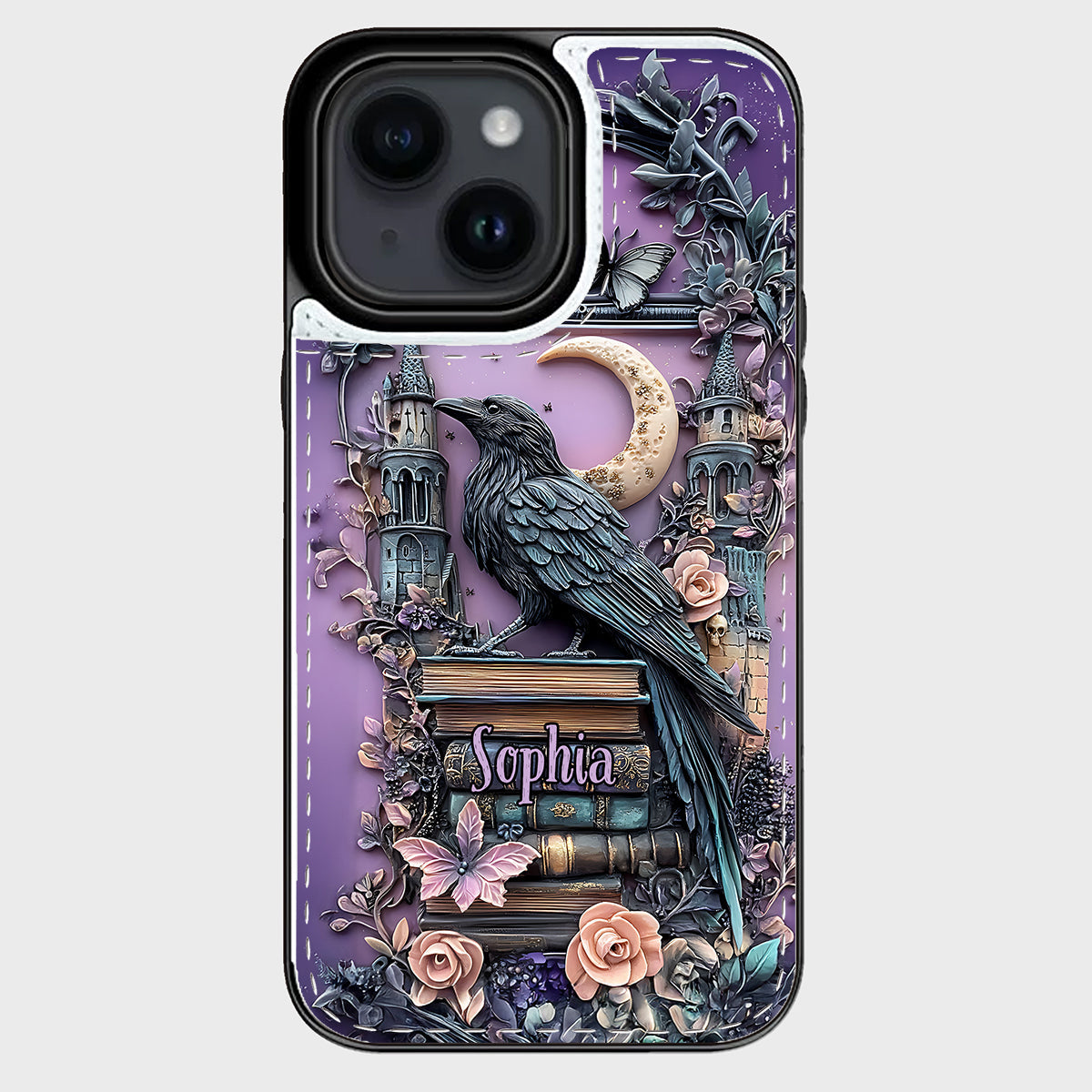 Dark Academia Book Reader - Personalized Book Foldable Wallet Phone Case