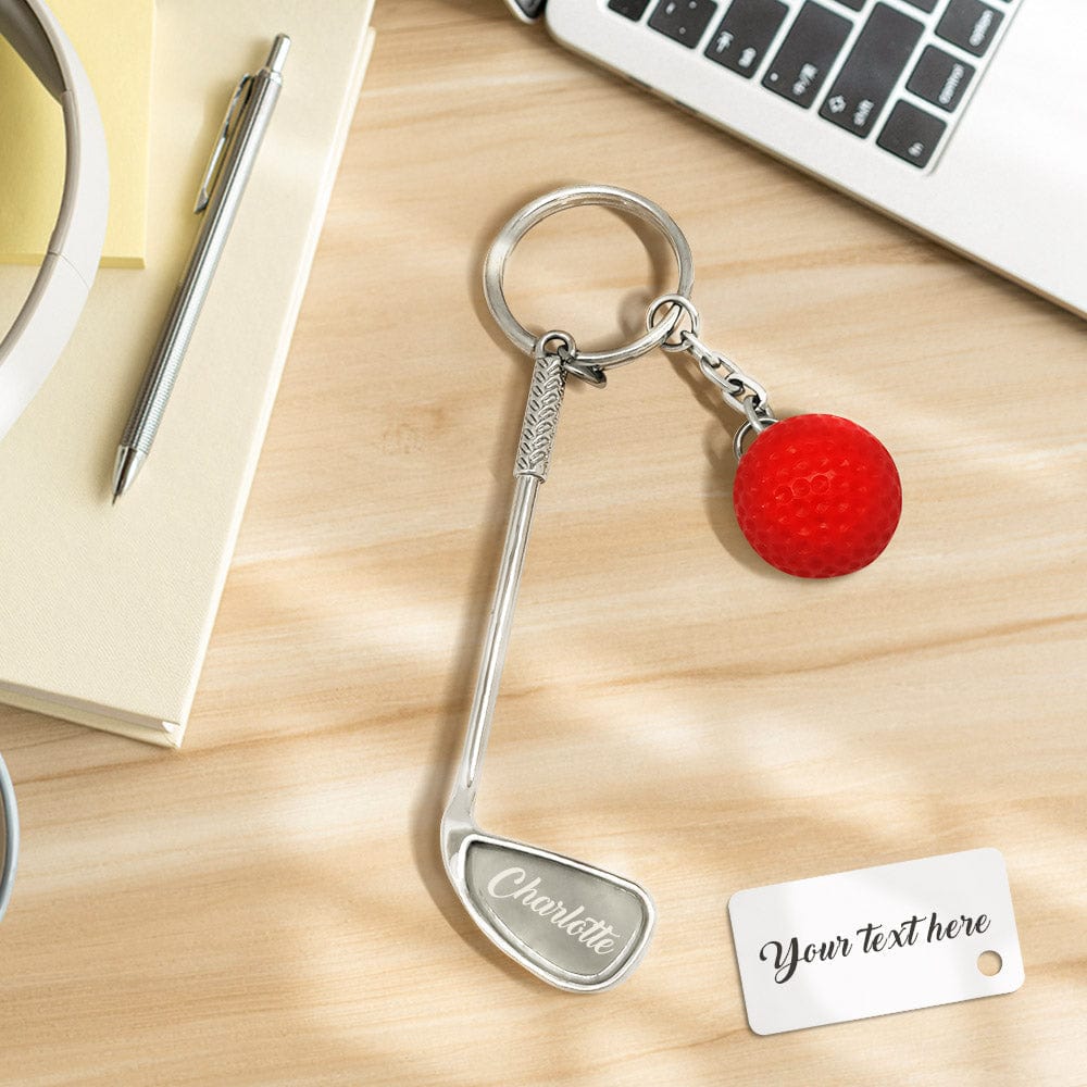 Custom Name Golf Ball Golf Lover NameGolf Ball Keychain - Personalized Golf Keychain