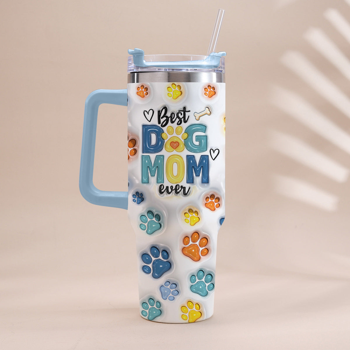 Best Dog Dad/ Mom Ever - Personalized Dog Tumbler With Handle