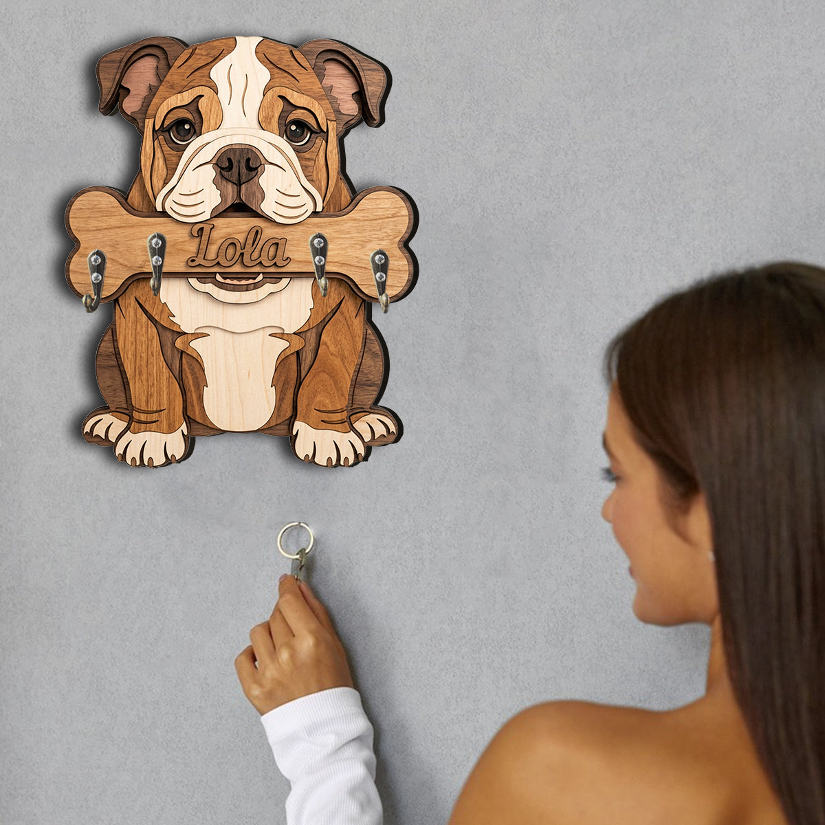 Funny Pet Keyrack - Personalized Dog Custom Shaped Hanging Rack