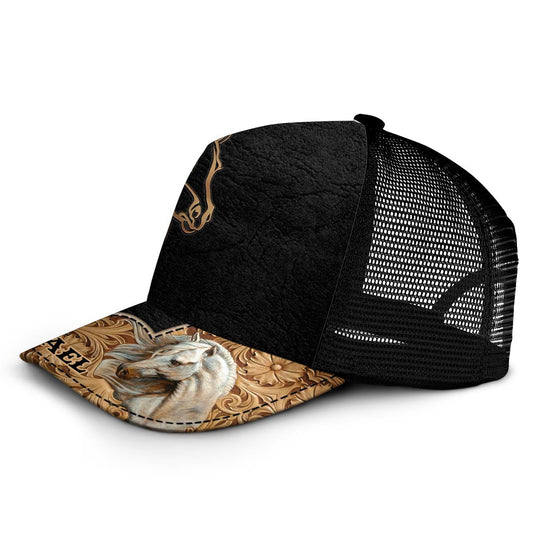 Love Horses - Personalized Horse Trucker Hat (Black Mesh)