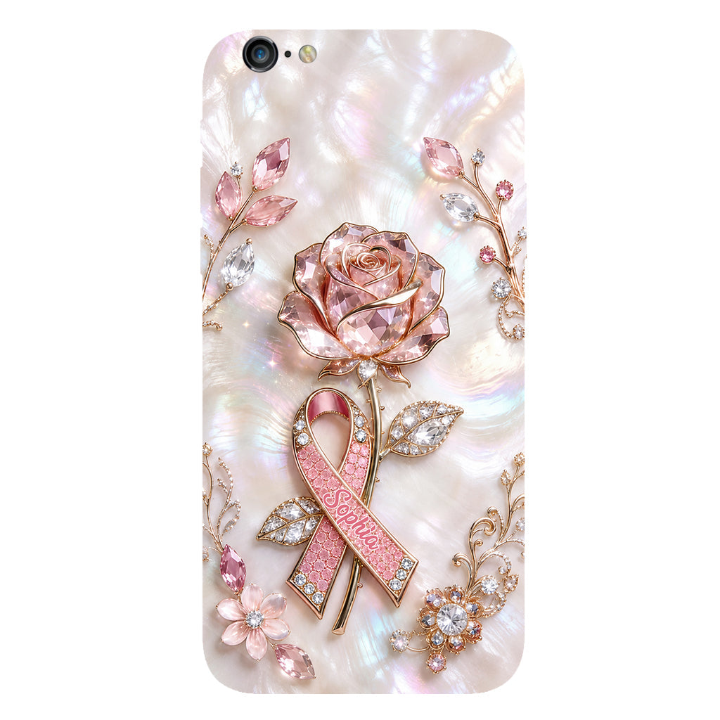 Faith Hope Love - Personalized Breast Cancer Awareness Full Print Phone Case & Phone Grip