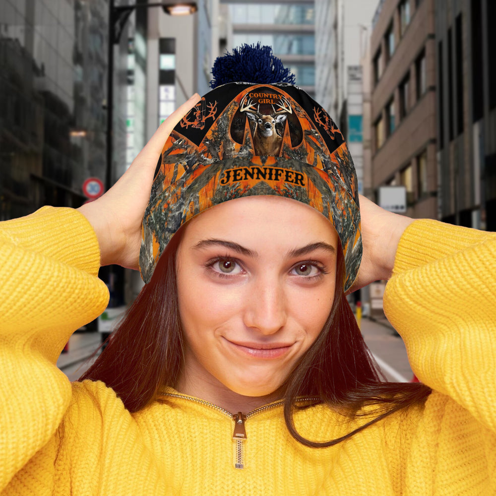 Country Girl - Personalized Hunting Beanie Hat