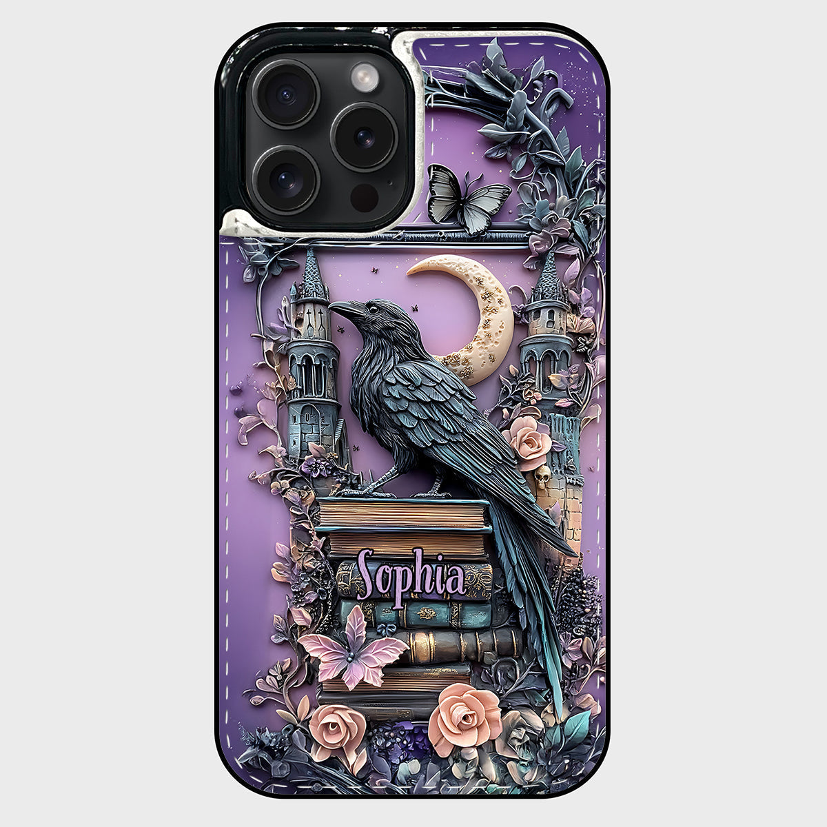 Dark Academia Book Reader - Personalized Book Foldable Wallet Phone Case