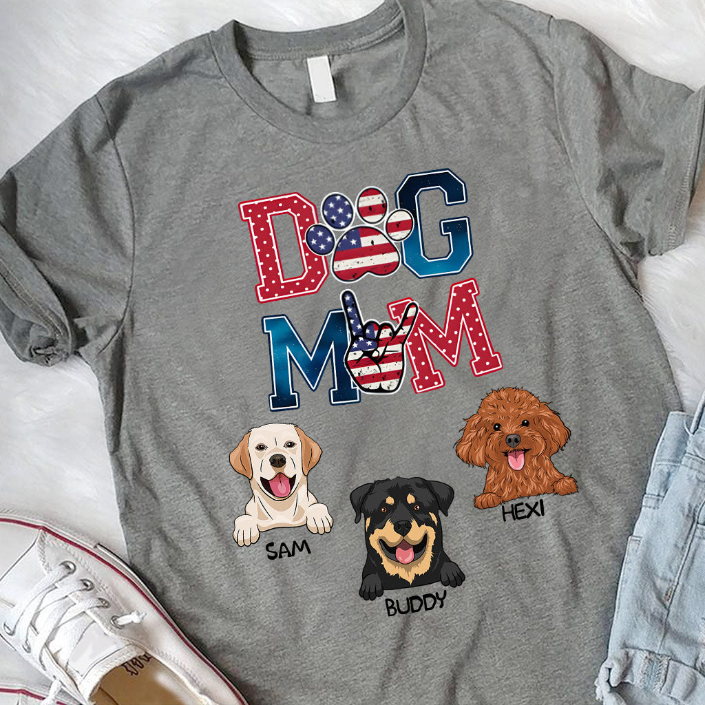 American Dog Mom - Personalized Dog T-shirt & Hoodie