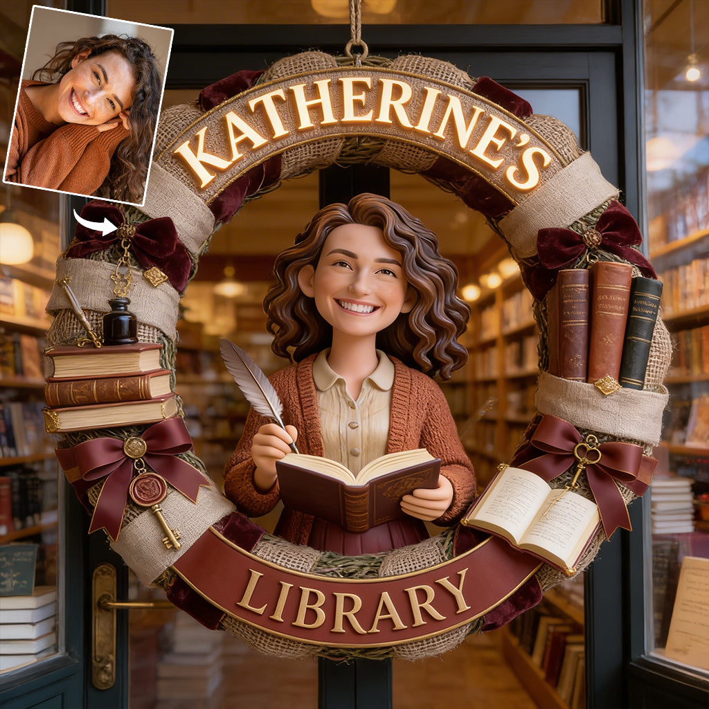 Any Photo Love Books - Personalized Book Custom Shaped Wood Sign