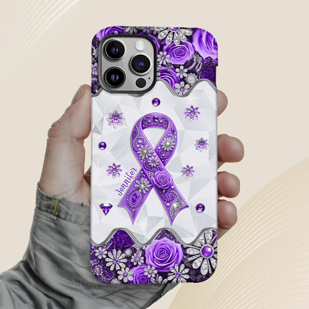 Cancer Awareness - Personalized Pancreatic Cancer Awareness Full Print Phone Case