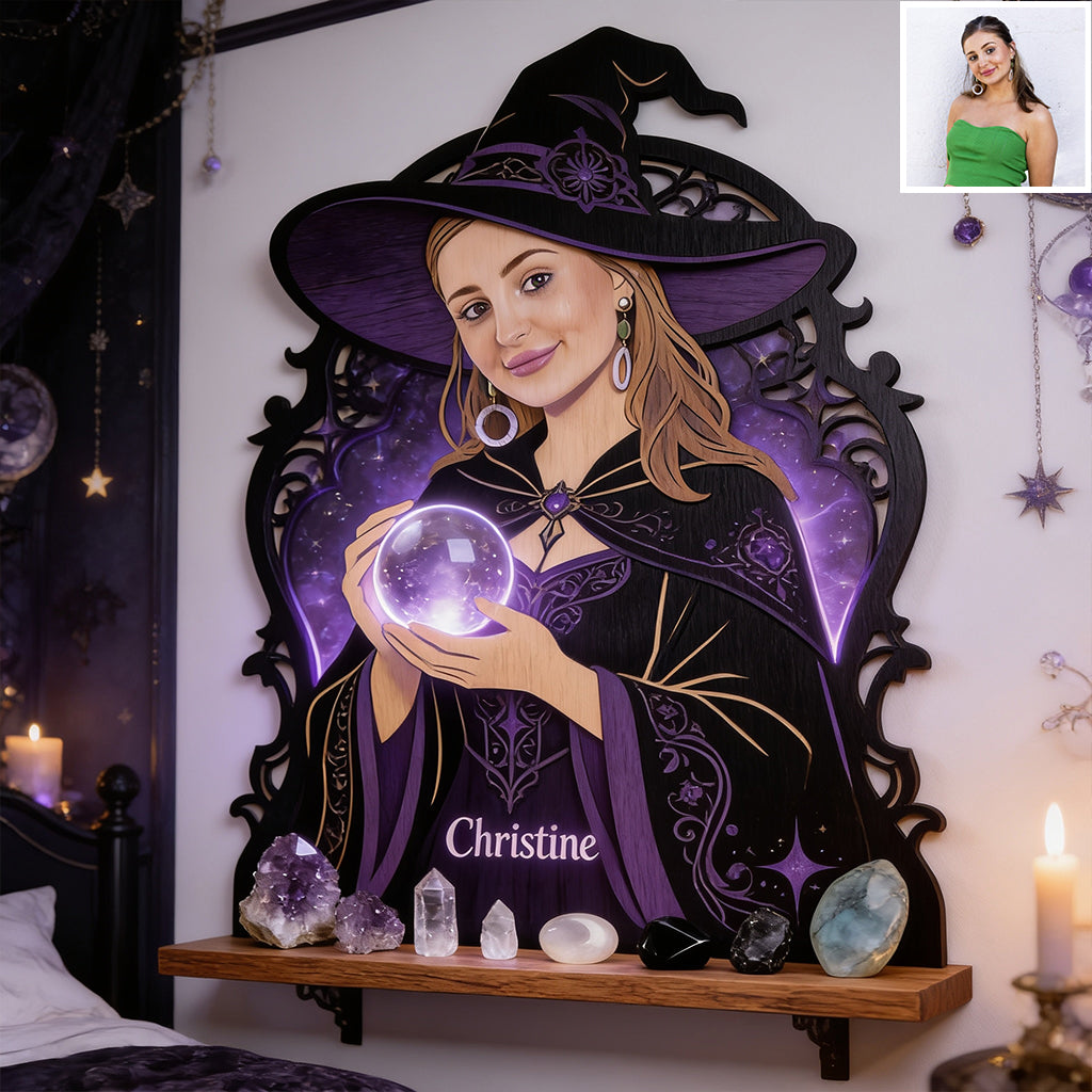 Be A Witch - Personalized Witch Wooden Floating Shelf