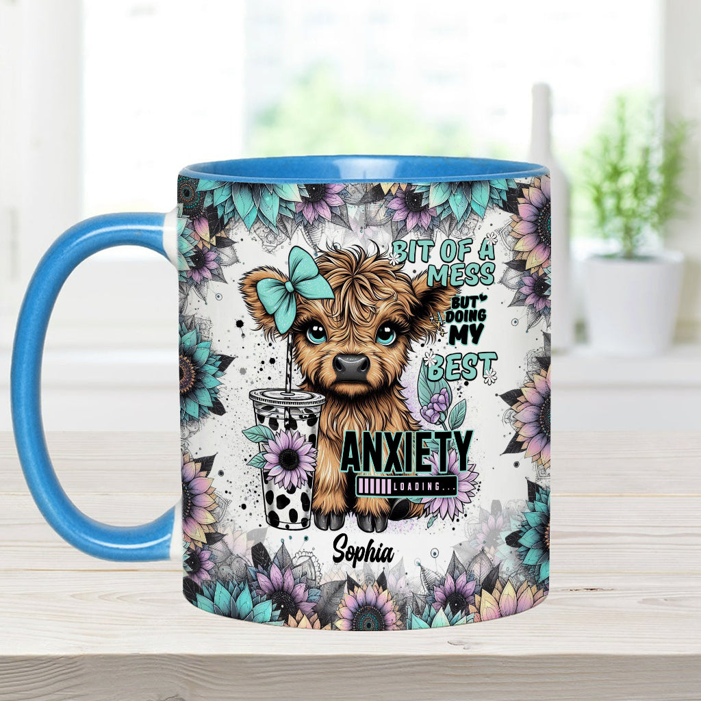 Bit Of A Mess But Doing My Best - Personalized Accent Mug