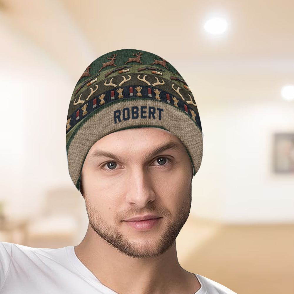 Deer Hunting Season - Personalized Hunting Beanie Hat