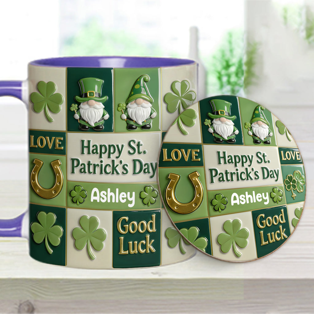 Happy St. Patrick's Day - Personalized Irish Accent Mug & Coaster