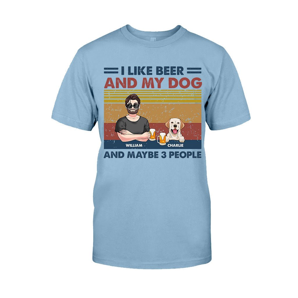 I Like Beer And My Dogs - Personalized Dog T-shirt And Hoodie