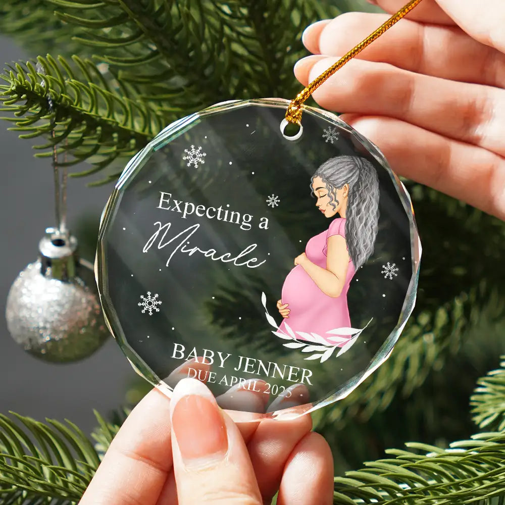 Crystal Ornament for Mom-to-Be – Heartfelt Keepsake, Cherished Pregnancy Moment, Perfect Gift for Baby Shower
