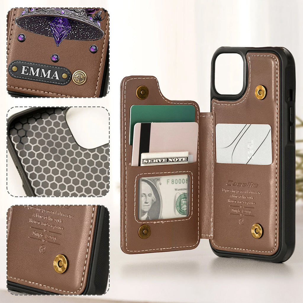 Beautiful Witch Hat - Personalized Witch Wallet Phone Case