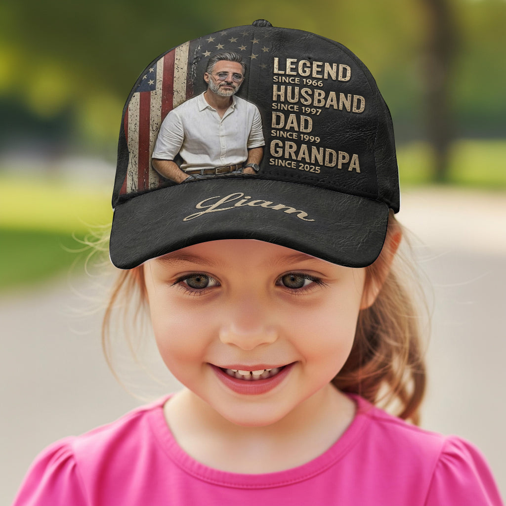 Legend Husband Dad Grandpa - Personalized Grandpa Classic Cap