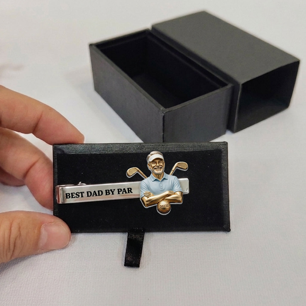 Custom Any Photo Best Gift For Dad/Grandpa - Personalized Golf Tie Clip