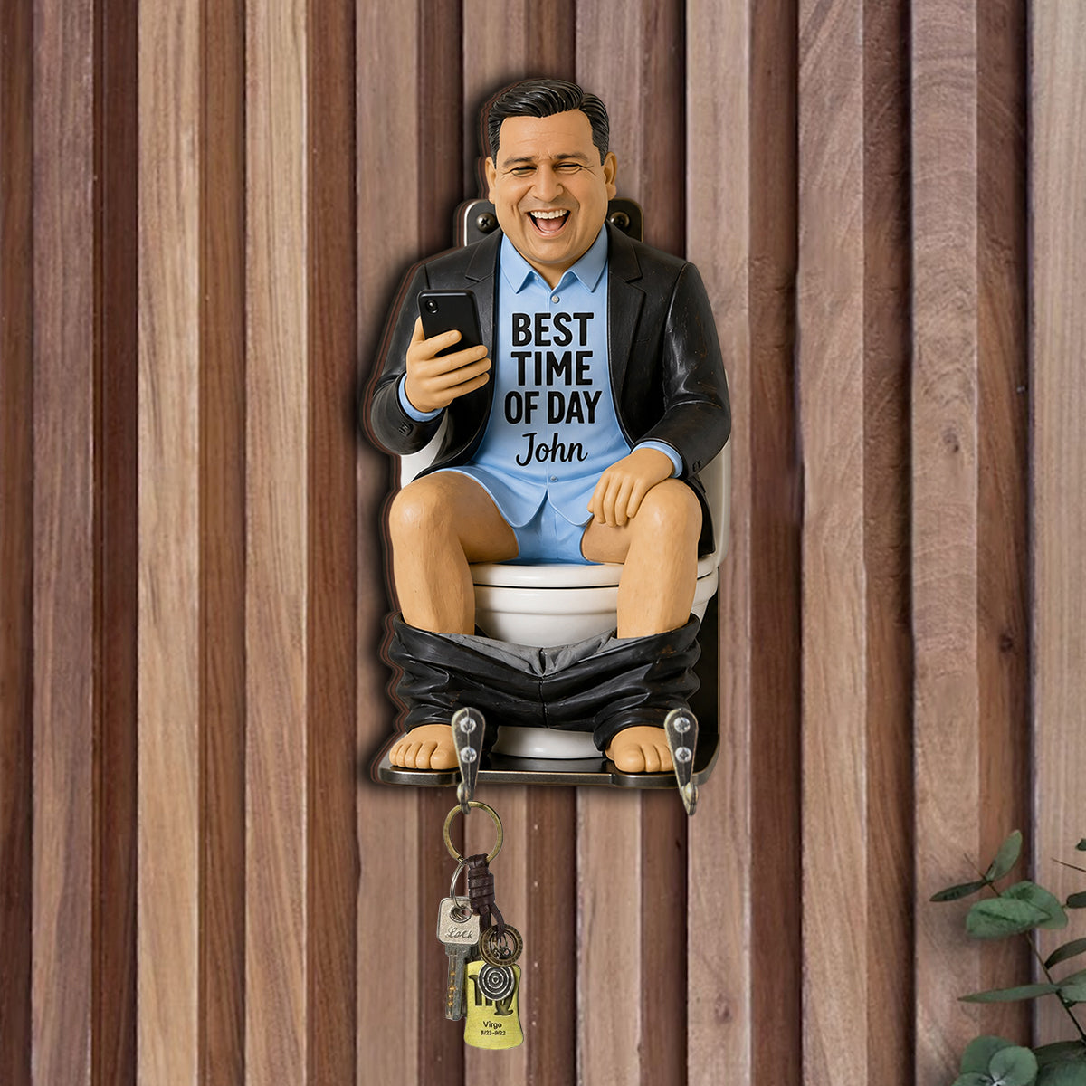Funny Gift For Him - Personalized Father Custom Shaped Hanging Rack