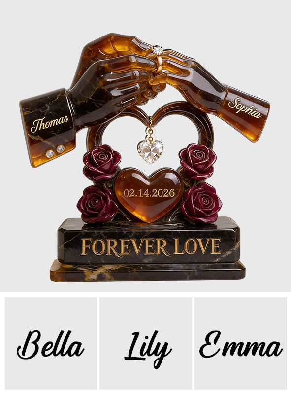 Forever Love - Personalized Couple Custom Shaped Acrylic Plaque