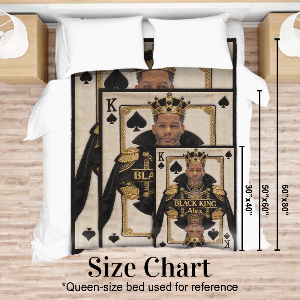 Black King - Personalized African American Blanket