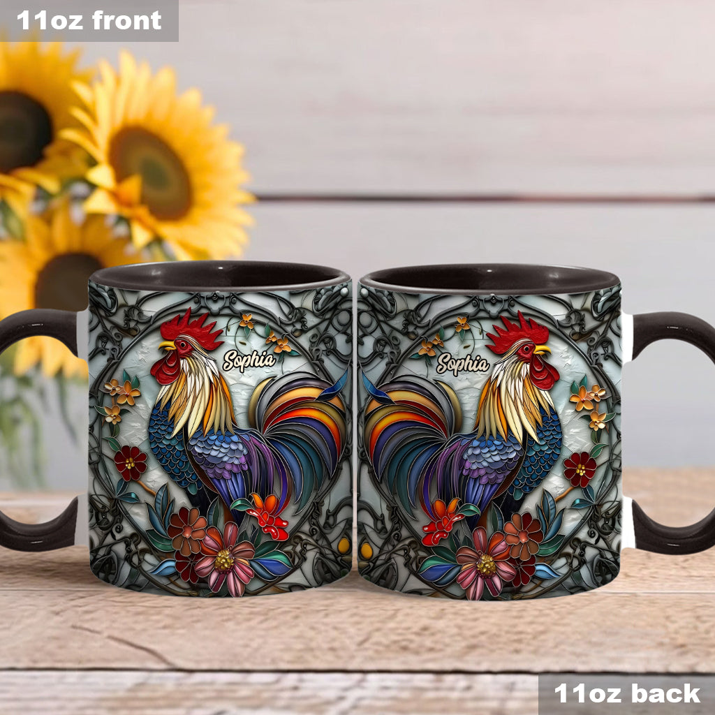 Cool Rooster - Personalized Chicken Accent Mug
