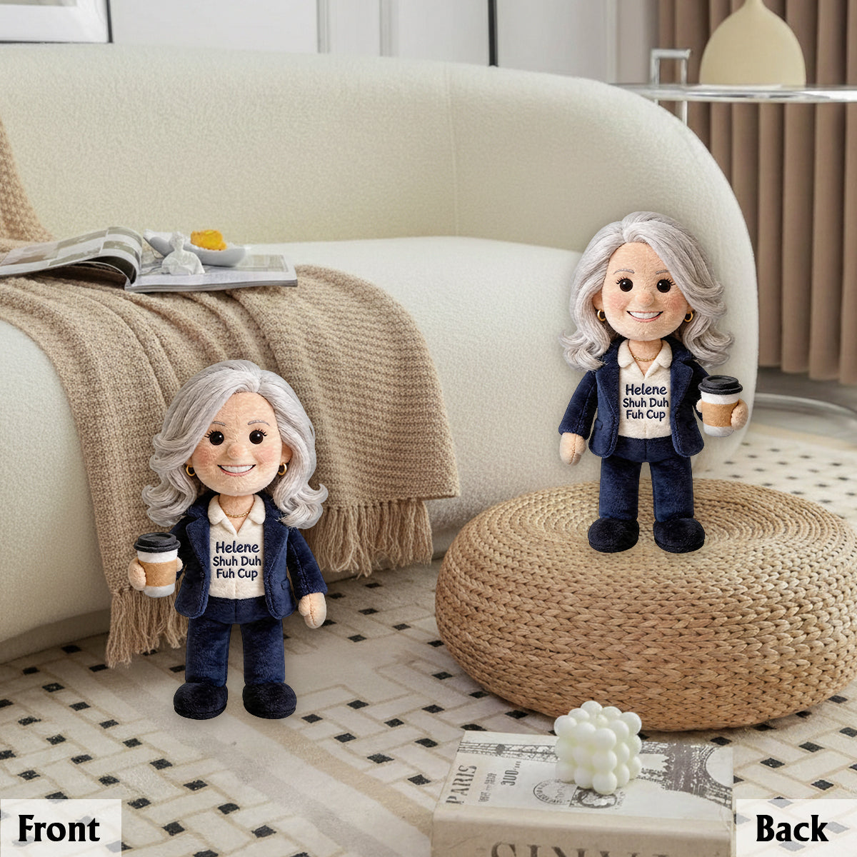 Introvert Energy - Personalized Colleague Premium Faux Fur Pillow